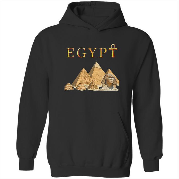 Pharaoh Ankh Pyramids Sphinx Egypt Tut Egyptian Gift Hoodie