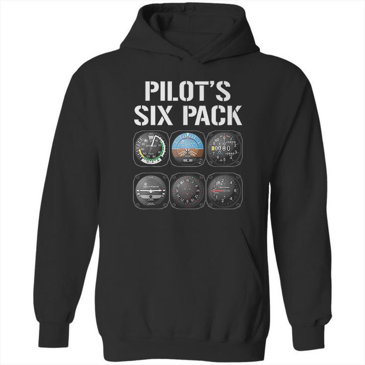 Pilot Six Pack Funny Pilot Aviation Flying Gift Hoodie