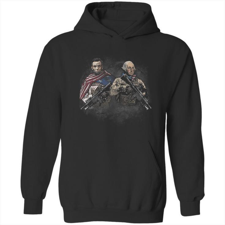 Presidential Soldiers Abraham Lincoln And George Washington Tshirt Hoodie