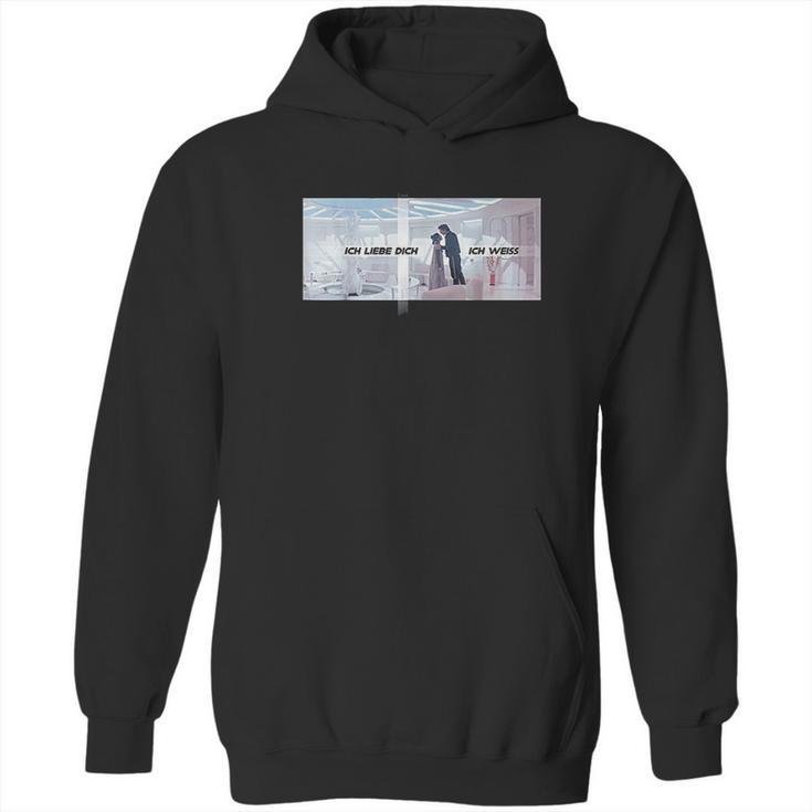 Princess Leia Han Solo I Love You I Know German Hoodie