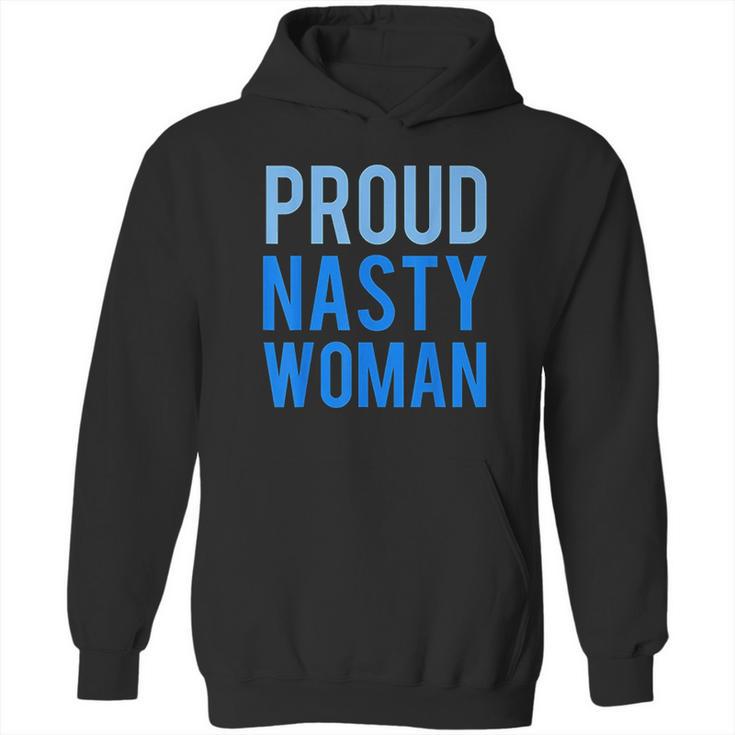 Proud Nasty Woman Blue Graphic Hoodie