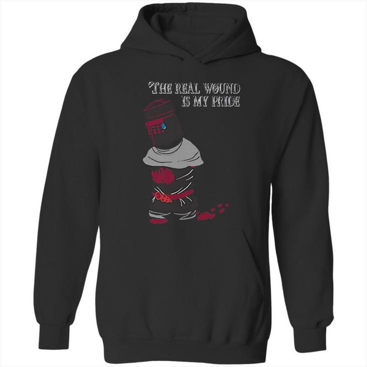 The Real Wound Is My Pride Funny Comedy Satire Black Knight Hoodie