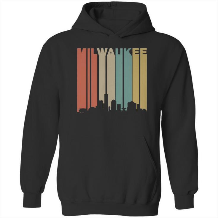 Retro 1970S Milwaukee Wisconsin Downtown Skyline T-Shirt Hoodie