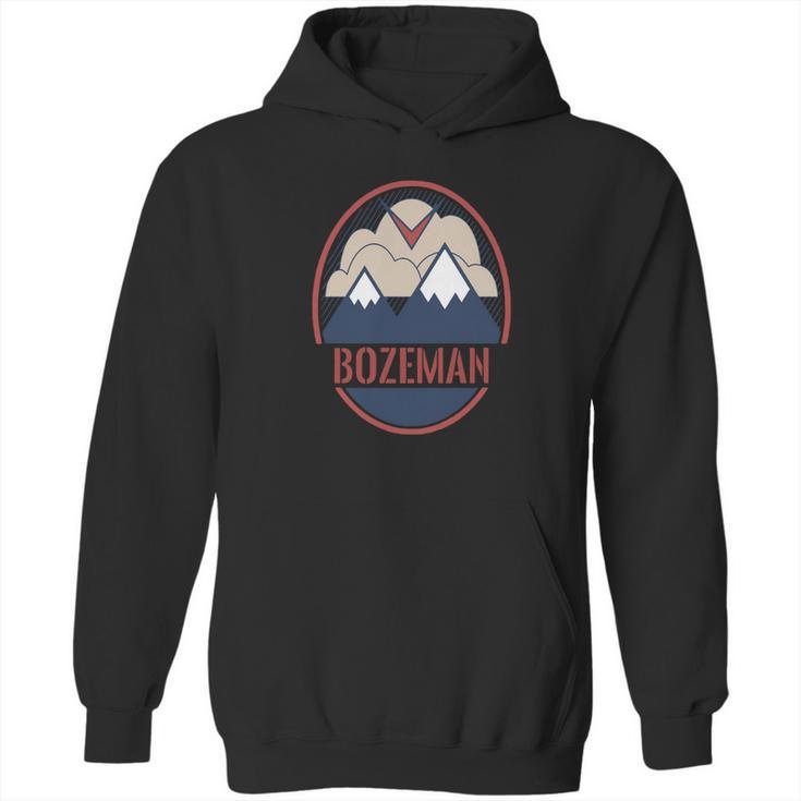 Retro Mountain &Ampamp Bird - Bozeman Montana T-Shirt Hoodie