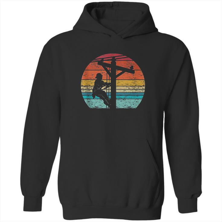 Retro Style Electric Cable Lineman Hoodie