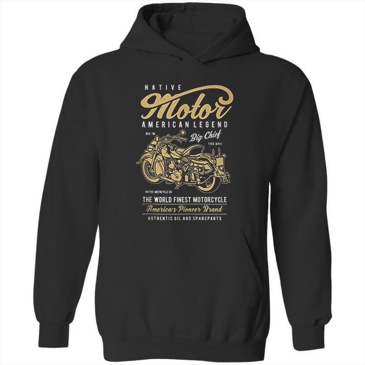 Retro Vintage American Motorcycle Indian For Old Biker Gifts Hoodie