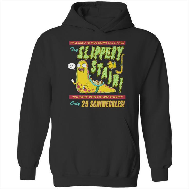 Rick &Ampamp Morty Slippery Stair Hoodie