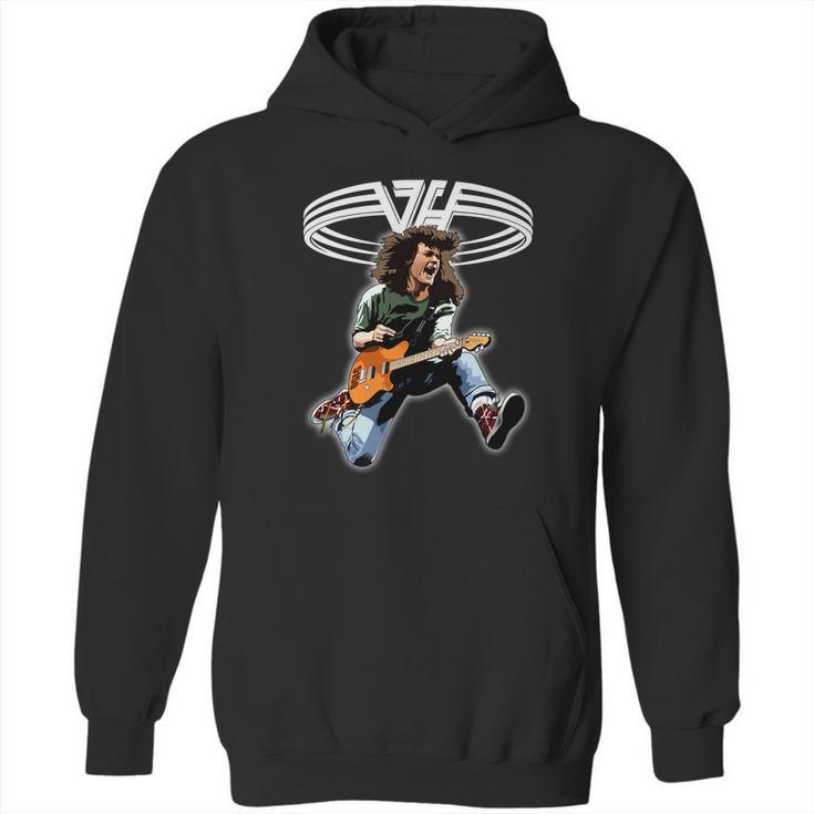 Rip Eddie Van Halen Playing Guitar Hoodie