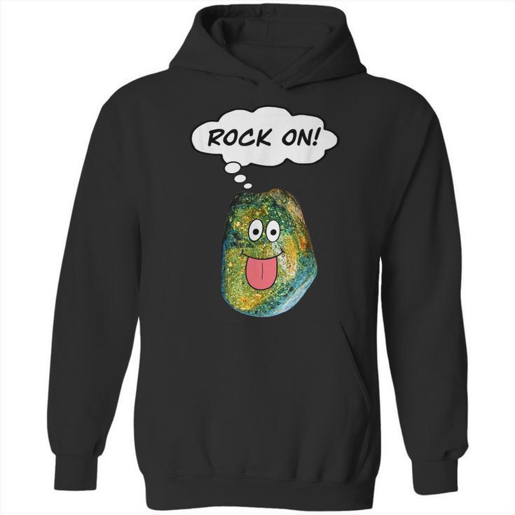 Rock On Funny Rockhound Geology Rockhounding Hoodie