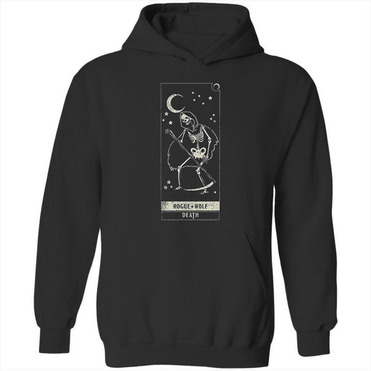 Rogue Wolf Death Retro Dark Symbol Ghoulish Goth Lover Gift Hoodie