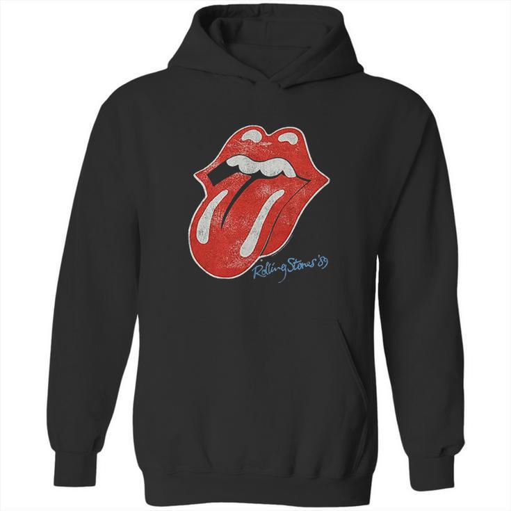 Rolling Stones The 89’ Distressed Print Tongue Hoodie