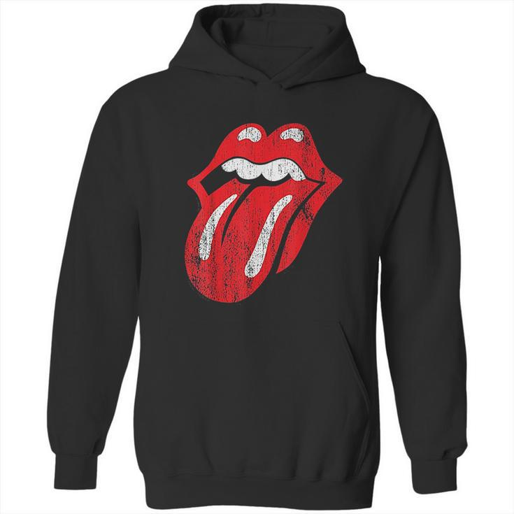 Rolling Stones Official Distressed Tongue Hoodie