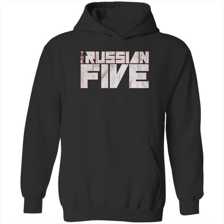 The Russian Five Official Movie  Official Logo Of Red Wings Documentary Hoodie