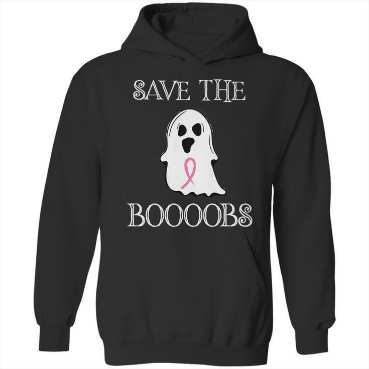 Save The Boooobs Breast Cancer Halloween Ghost Hoodie