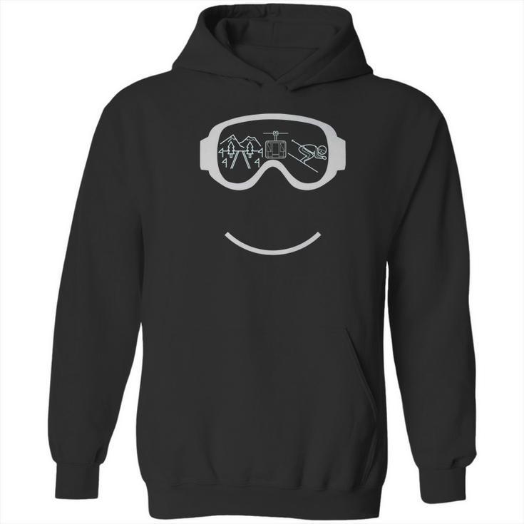 Skiing Glasses Funny Mountains Slope Skier Gift Tee Hoodie