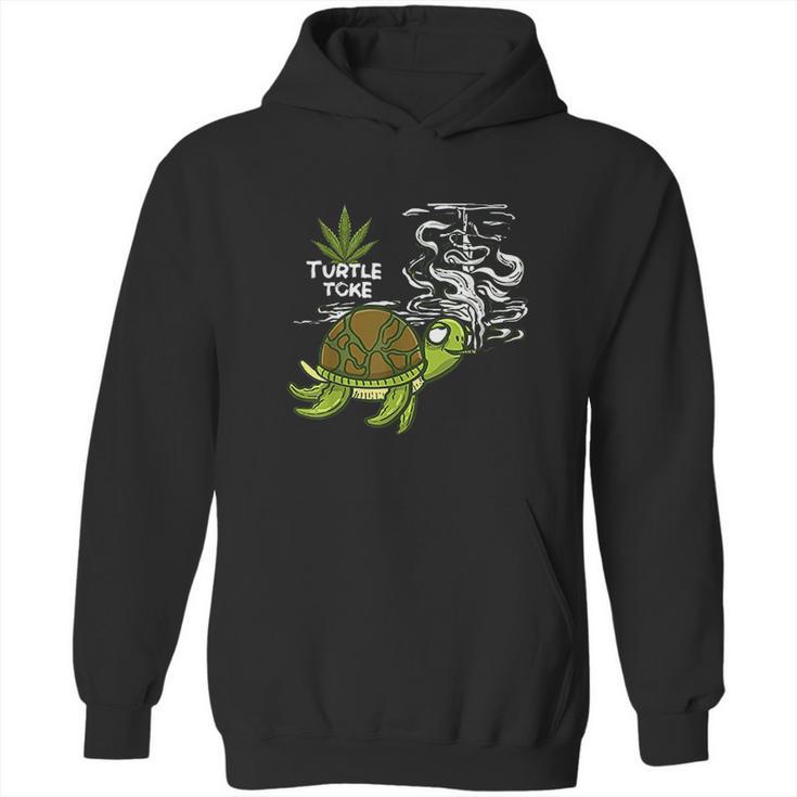 Smoking High Turtle Funny Weed 420 Marijuana Joint Stoner Hoodie