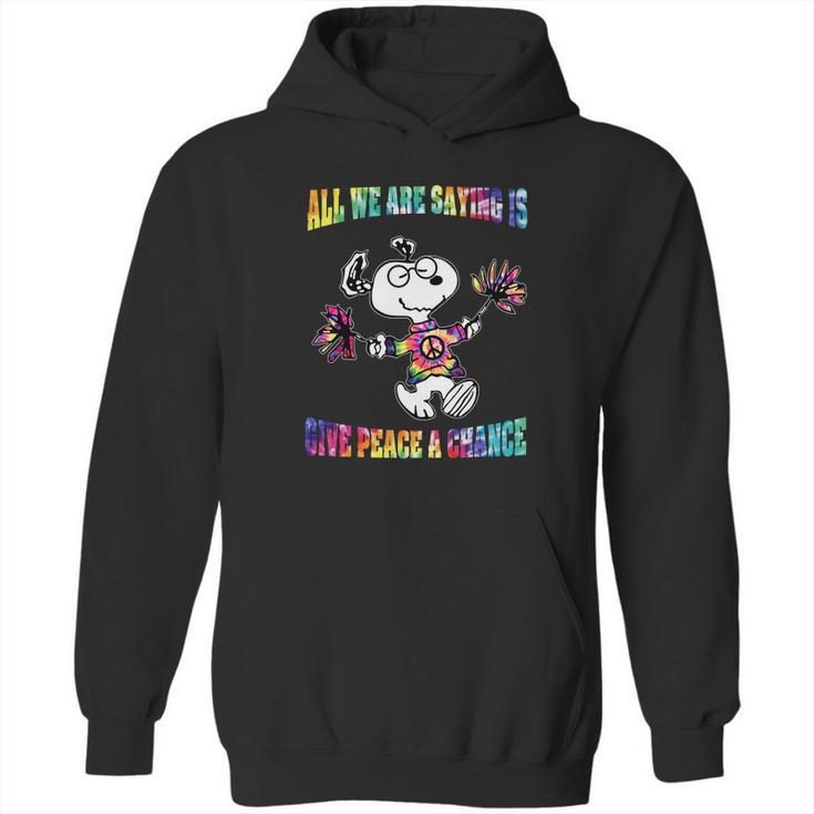 Snoopy All We Are Saying Is Give Peace A Chance Hoodie