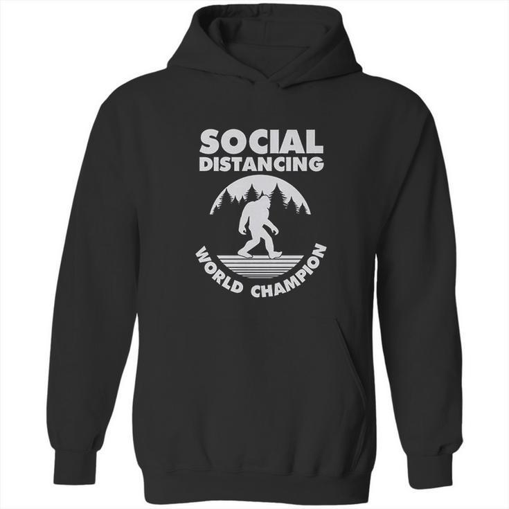 Social Distancing Introvert Bigfoot Funny Hoodie