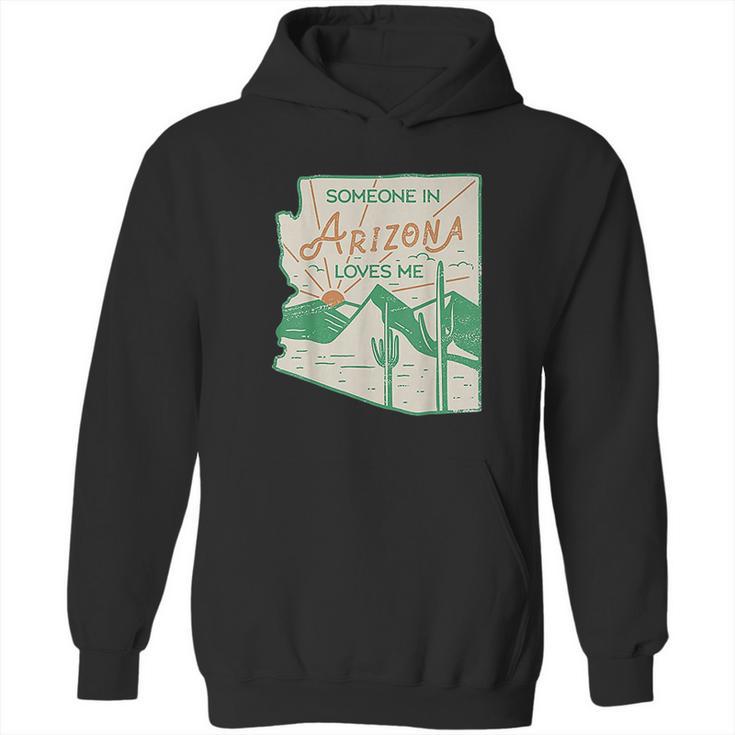 Someone In Arizona Loves Me Vintage Retro State Badge Gift Hoodie