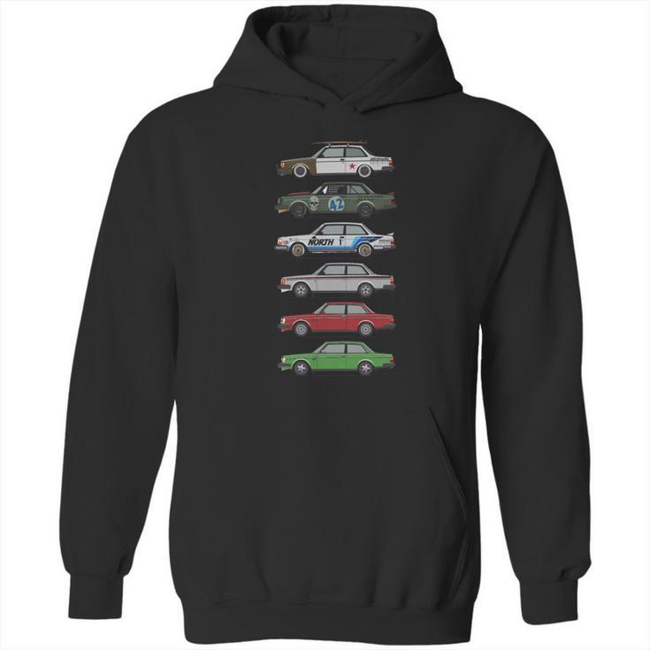 Stack Of Volvo 240 Series 242 Brick Coupes Hoodie