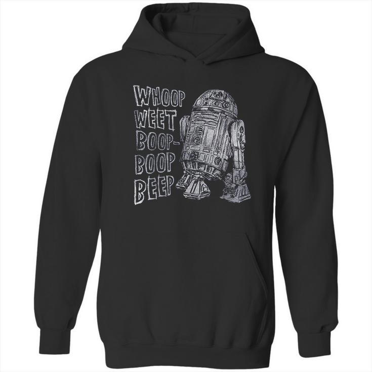 Star Wars R2d2 Words Of Wisdom Graphic Hoodie