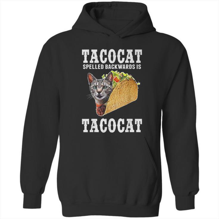 Tacocat Spelled Backwards Is Tacocat Funny Cat Gift Hoodie