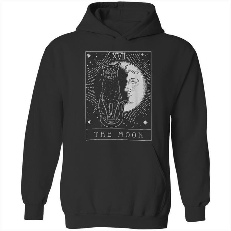 Tarot Card Crescent Moon And Cat Aesthetic Gift 2022 Hoodie