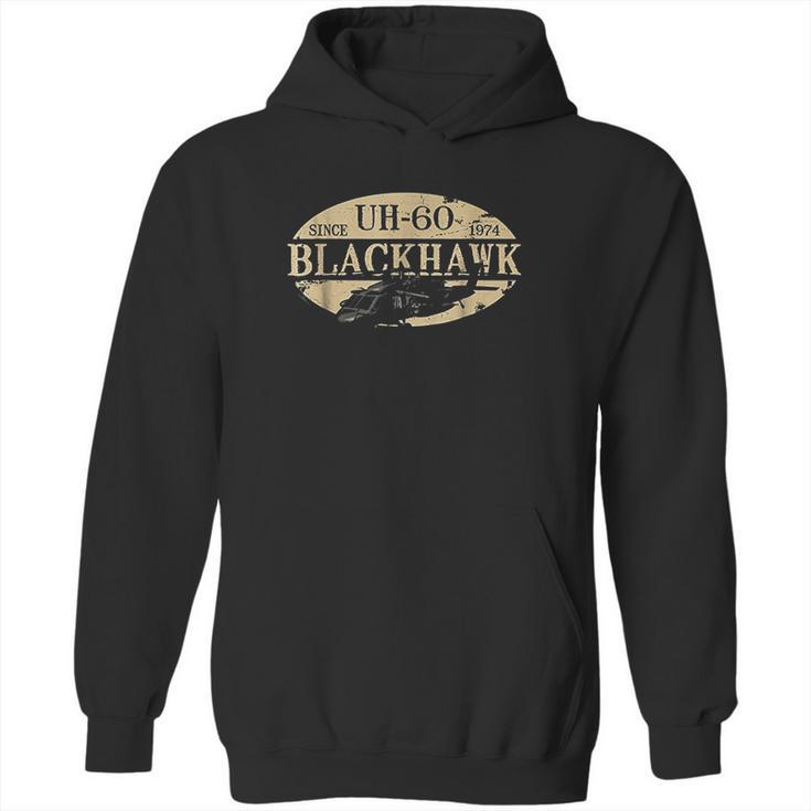 Uh60 Blackhawk Helicopter Vintage Design Hoodie