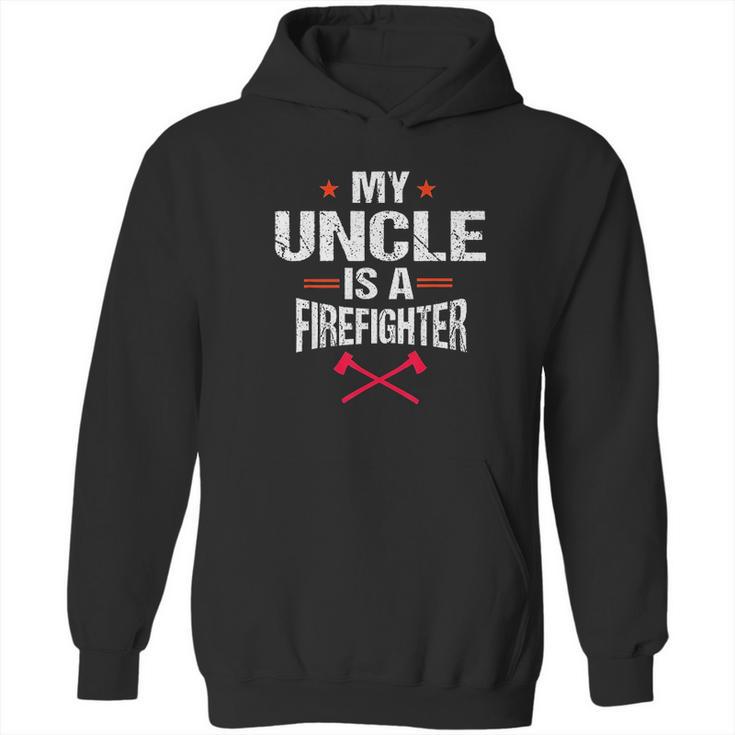 My Uncle Is A Firefighter Vintage Thin Red Line Nephew Gift Hoodie