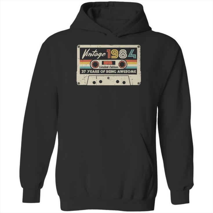 Vintage 1984 Retro Cassette 38Th Birthday 38 Years Old Hoodie