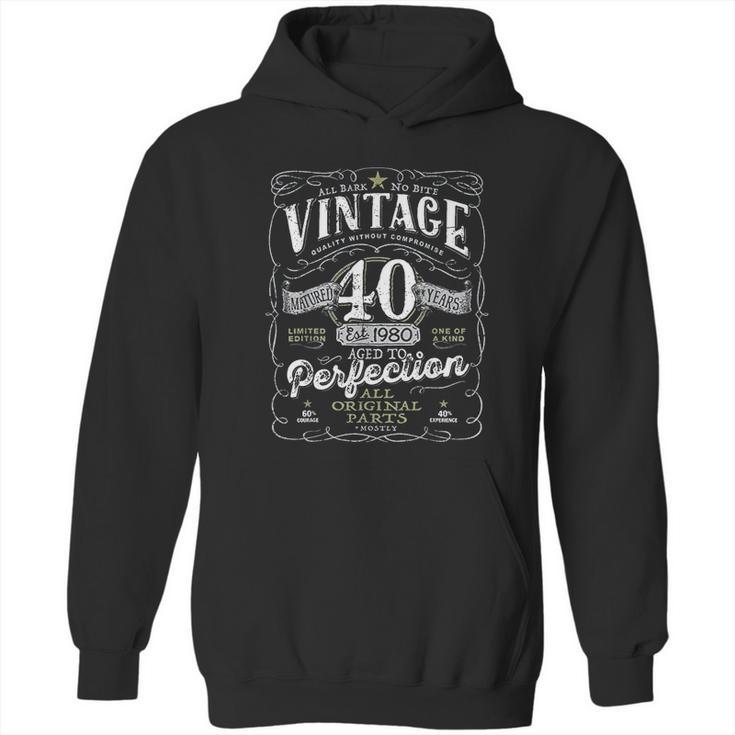 Vintage 41St Birthday For Him 1980 Aged To Perfection Hoodie