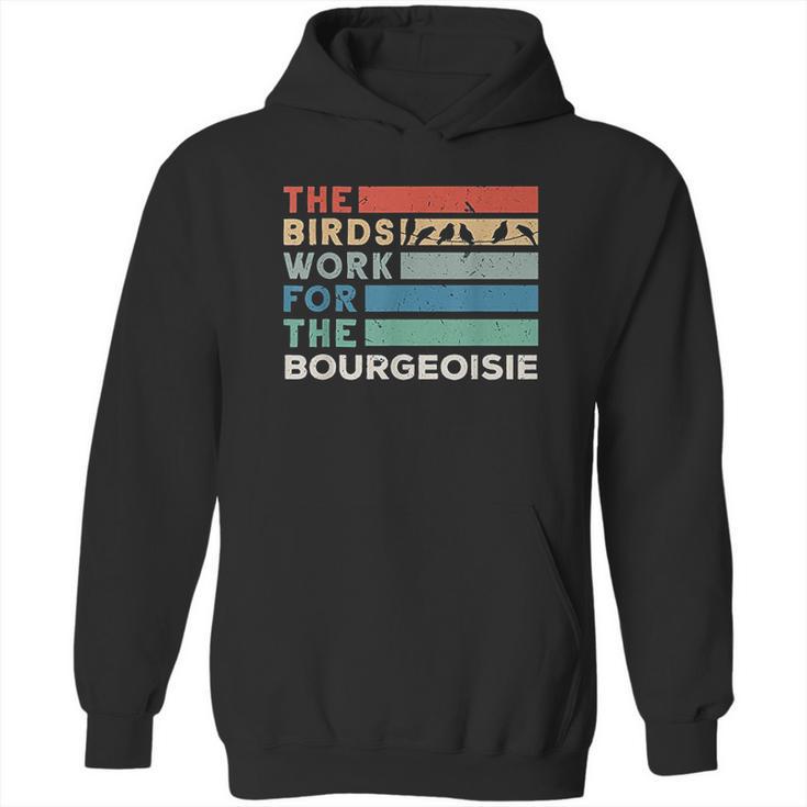 Vintage The Birds Work For The Bourgeoisie Conspiracy Theory Hoodie