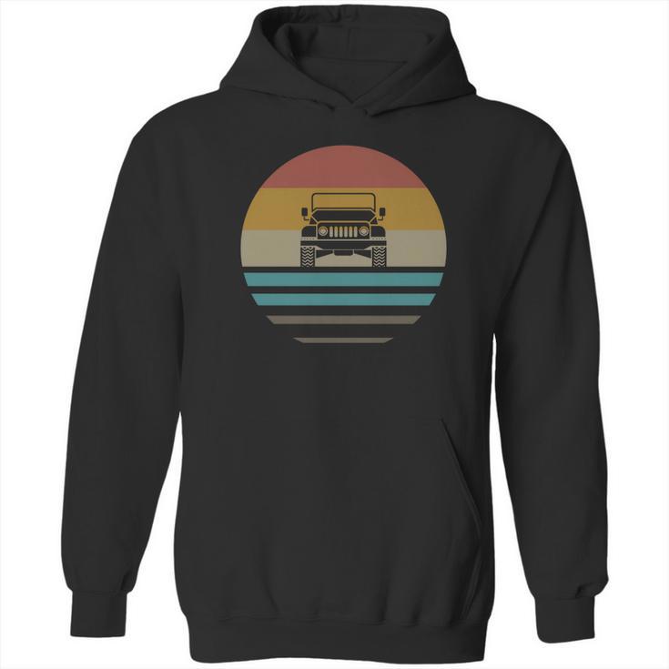 Vintage Jeeps Retro 70S Distressed Off Road Hoodie