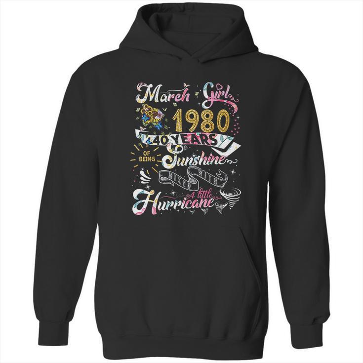 Vintage March 1980 Classic 40Th Birthday Gift 40 Years Old Hoodie