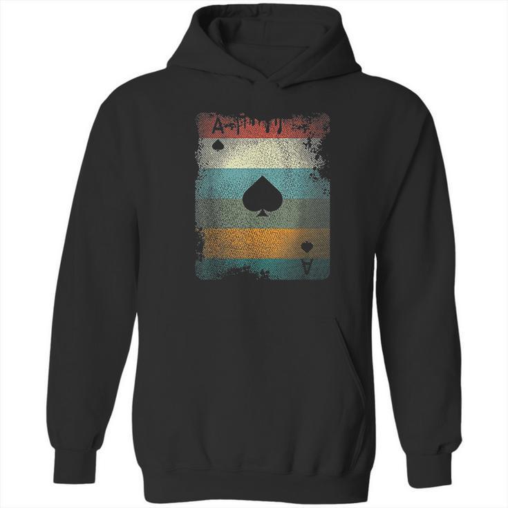 Vintage Poker Ace Of Spades Hoodie