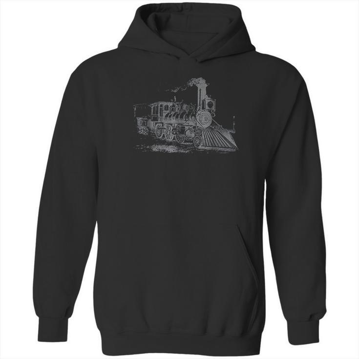 Vintage Steam Train Railway Locomotive Hoodie