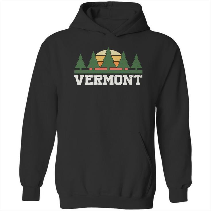 Vintage Vermont Retro Logo Hoodie