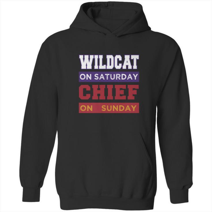 Wildcat On Saturday Chief On Sunday Kansas City Hoodie