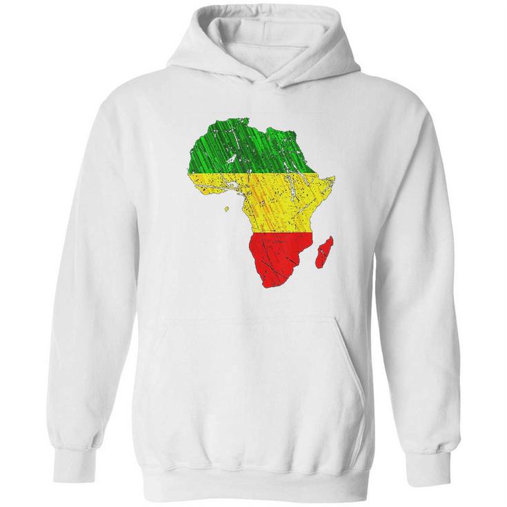 Africa Map Reggae Rasta Green Yellow Red Africa Pride Hoodie