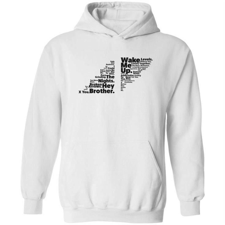 Avicii Logo - Song Names Typography Hoodie