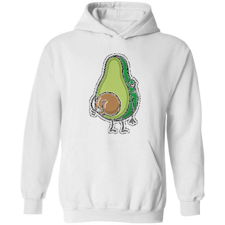 Avocado Seed Fat Funny Vegan Big Scratching Hoodie