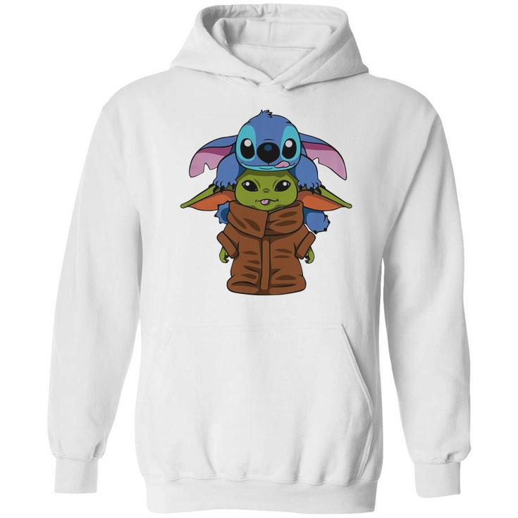 Baby Yoda And Baby Stitch Hoodie