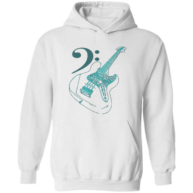 Bass With Clef Neon Bassists Bass Player Hoodie