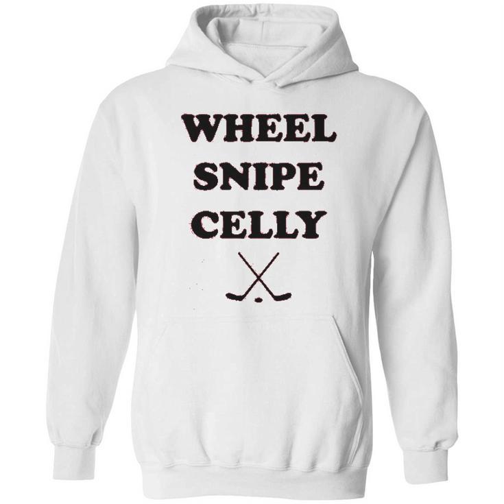 Campus Apparel Wheel Snipe Celly  Funny Hockey Dangles Score Celebration Hoodie