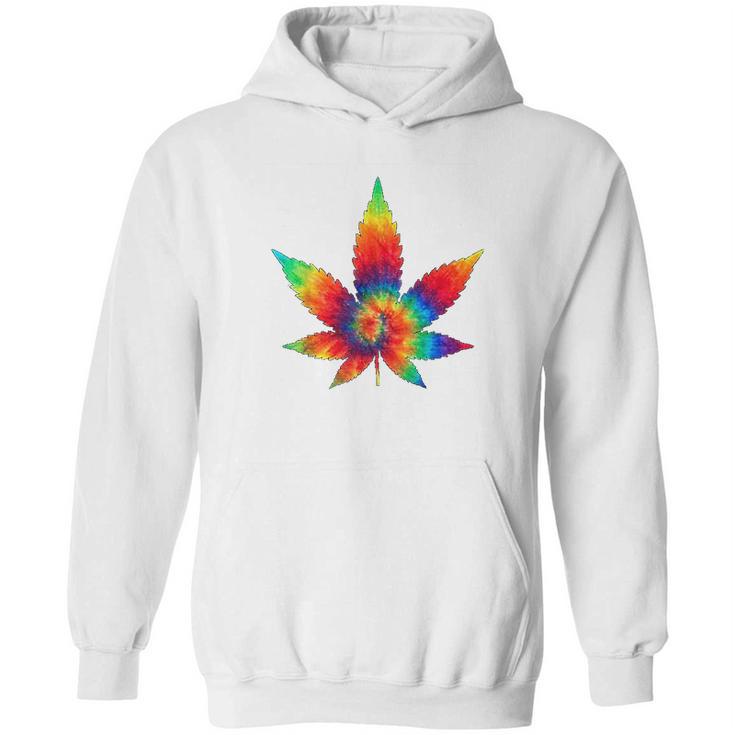 Cannabis  Tie Dye Hippie Stoner Gift Hoodie