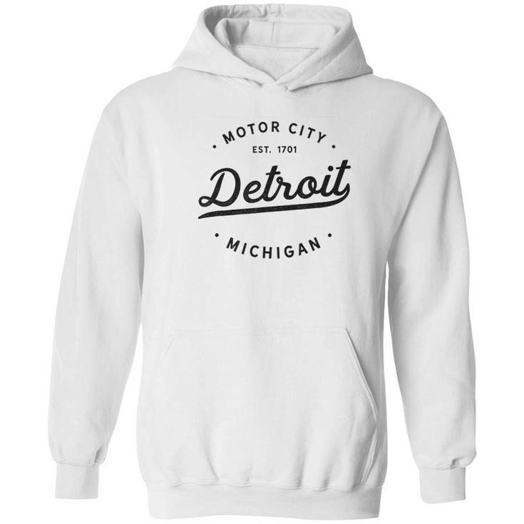 Classic Retro Vintage Detroit Michigan Motor City Hoodie