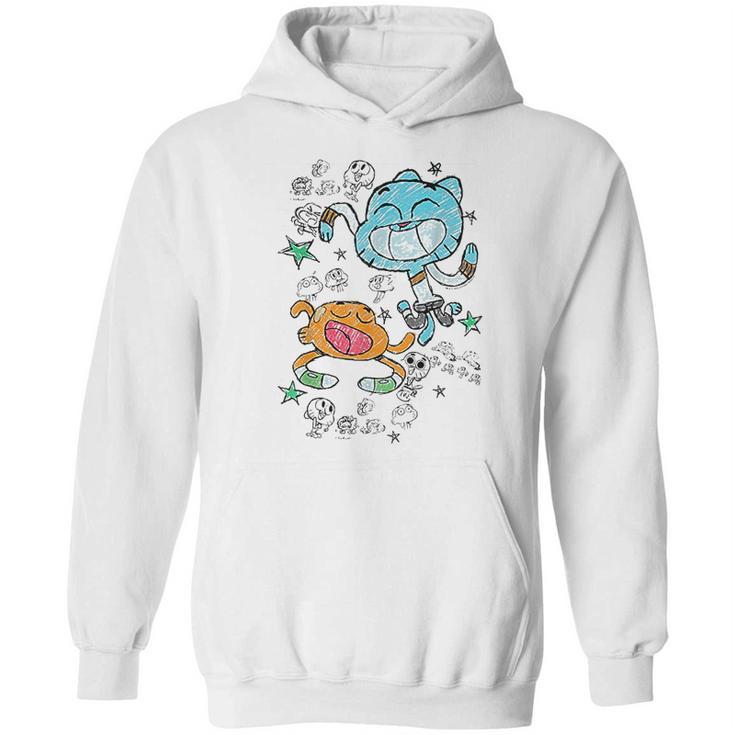 Cn The Amazing World Of Gumball And Darwin Sketches Hoodie