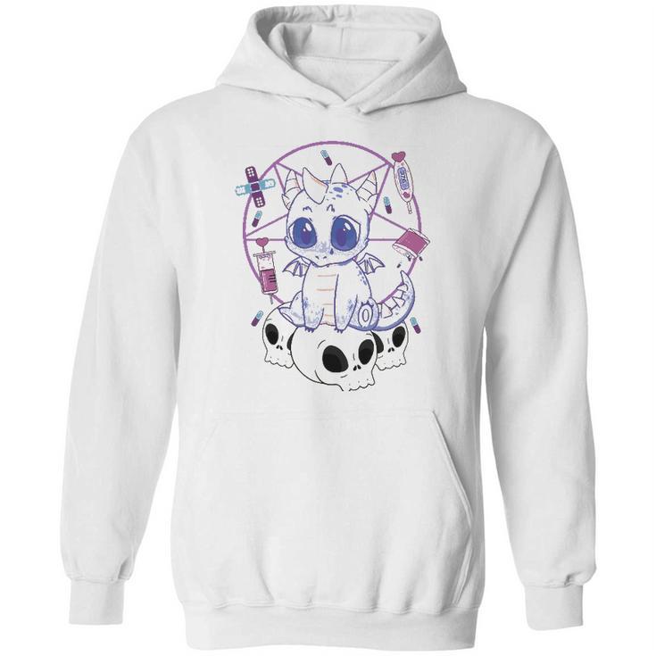 Cute Japanese Yami Kawaii Pastel Goth Aesthetic Anime Dragon Hoodie