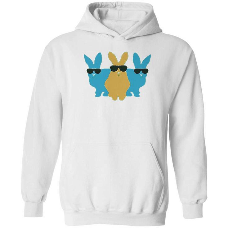 Easter Bunny Hip Trio Bunnies Funny Gift Hoodie