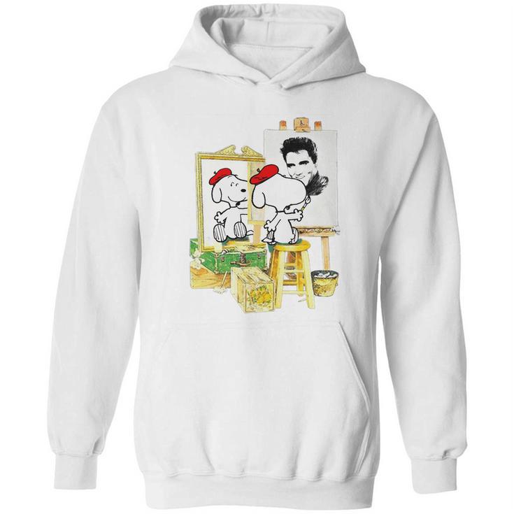 Funny Snoopys Painting The Picture - Elvis Presley Hoodie